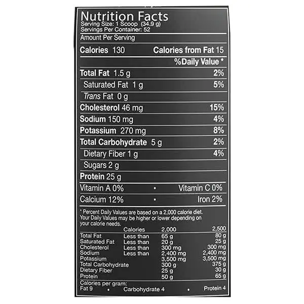 MP Combat Protein Powder Nutrition Facts